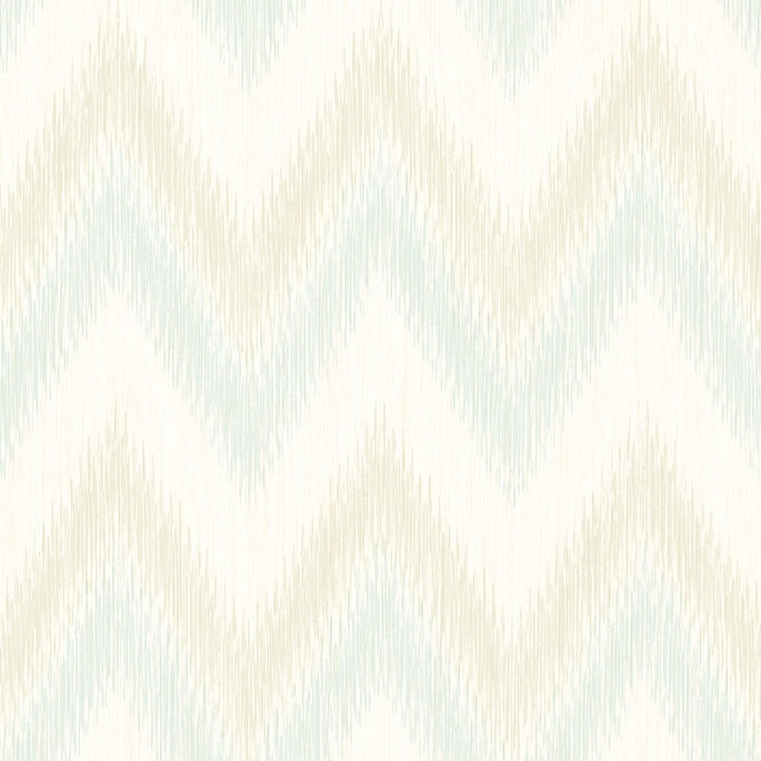 Lillian August Regent Flamestitch Stringcloth Sea Glass &amp; Eggshell Wallpaper image 1 of 2