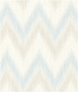 Lillian August Regent Flamestitch Stringcloth Sky Blue & Arrowroot Wallpaper