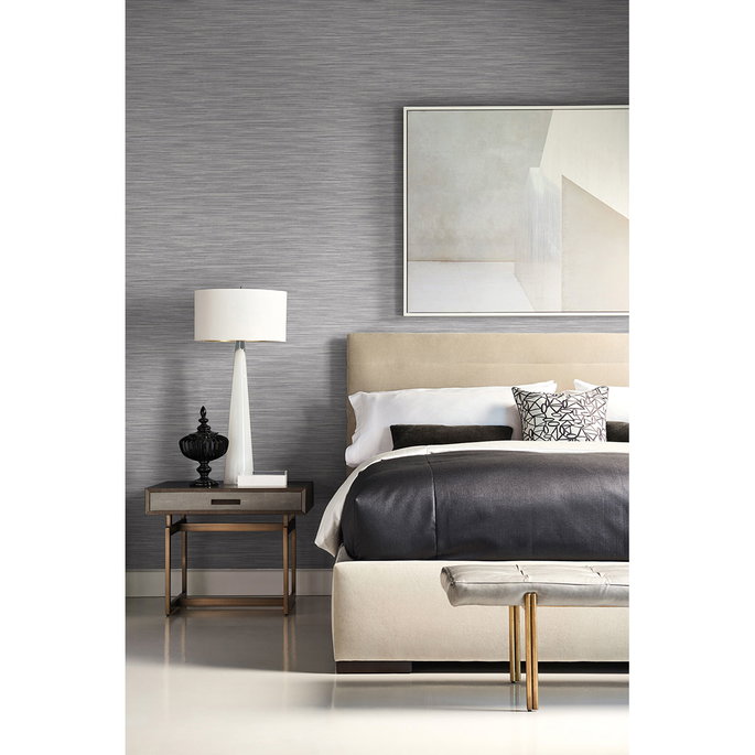 Lillian August Reef Embossed Vinyl Charcoal Wallpaper image 2 of 2