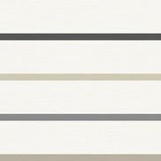Lillian August Crew Stripe Ivory/Wrought Iron/Sand Dollar Wallpaper
