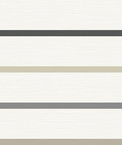 Lillian August Crew Stripe Ivory/Wrought Iron/Sand Dollar Wallpaper