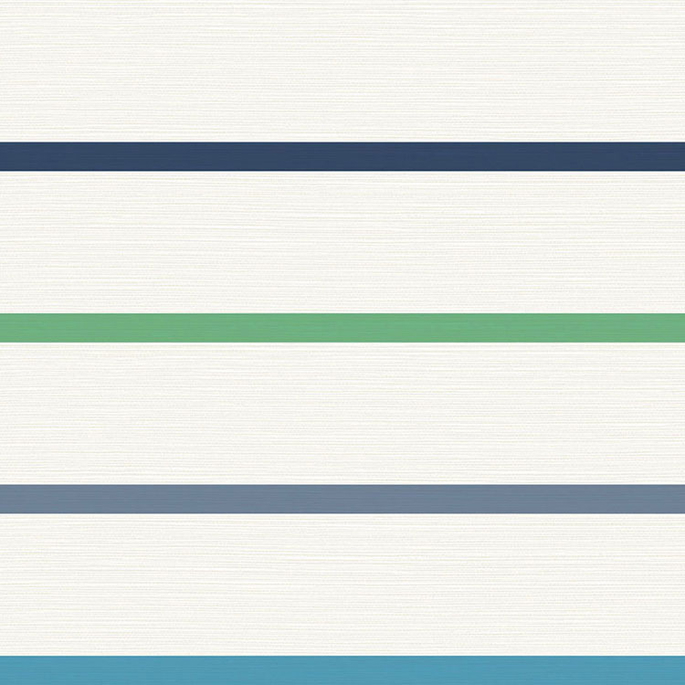 Lillian August Crew Stripe Midnight Blue/Spearmint/Eggshell Wallpaper image 1 of 2