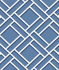 Lillian August Block Trellis Coastal Blue & Navy Wallpaper