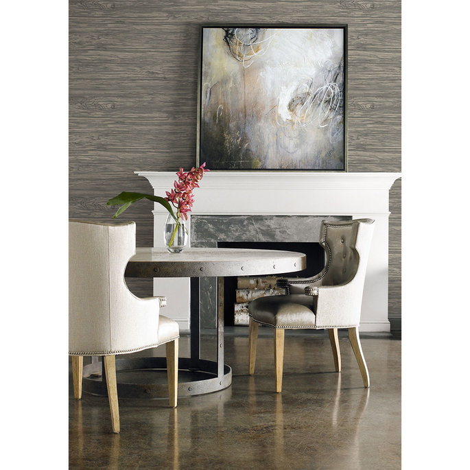 Lillian August Washed Shiplap Embossed Vinyl Dark Ash Wallpaper image 2 of 2