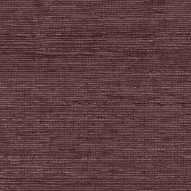 Lillian August Sisal Grasscloth Deep Plum Wallpaper