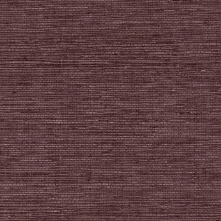 Lillian August Sisal Grasscloth Deep Plum Wallpaper