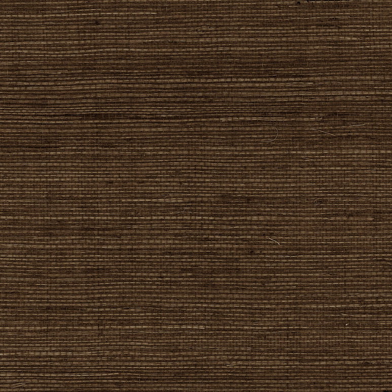 Lillian August Sisal Grasscloth Chocolate Wallpaper