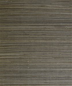 Lillian August Abaca Grasscloth Charcoal & Sandstone Wallpaper