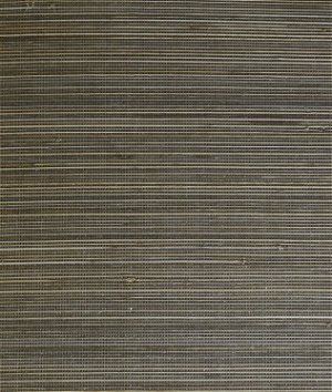 Lillian August Abaca Grasscloth Charcoal & Sandstone Wallpaper