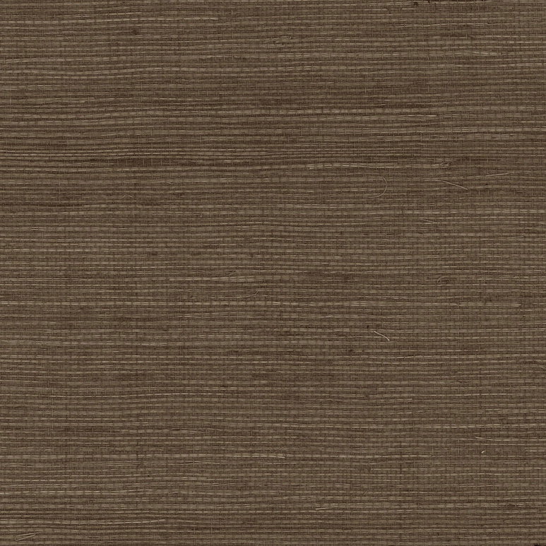 Lillian August Sisal Grasscloth Ash Brown Wallpaper