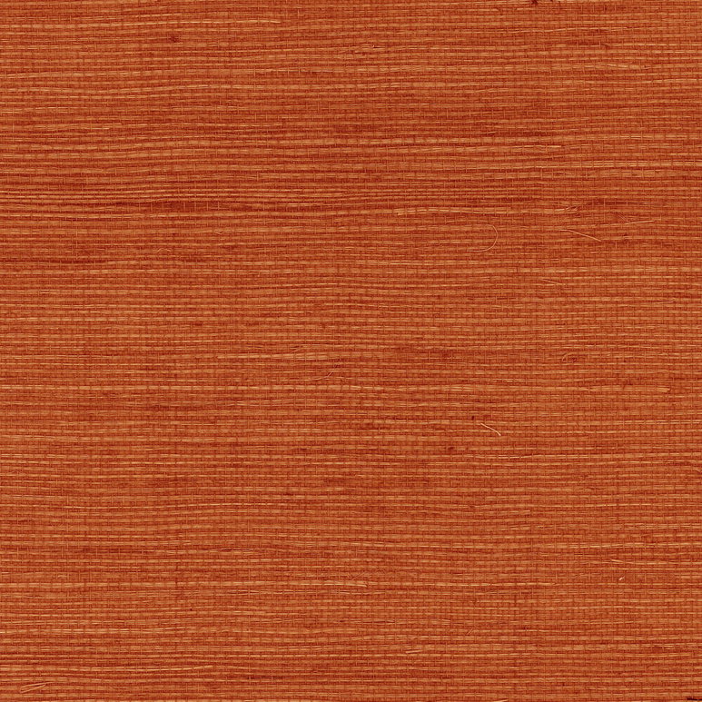 Lillian August Sisal Grasscloth Blood Orange Wallpaper