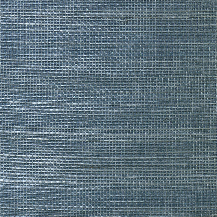Lillian August Abaca Grasscloth Bluestone Wallpaper