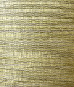Lillian August Sisal Grasscloth Metallic Gold & Aloe Wallpaper