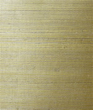 Lillian August Sisal Grasscloth Metallic Gold & Aloe Wallpaper