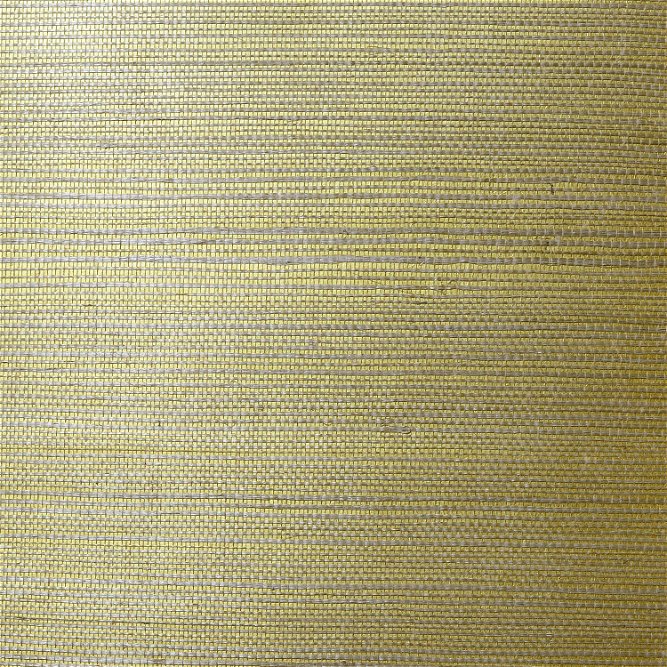 Lillian August Sisal Grasscloth Metallic Gold &amp; Aloe Wallpaper