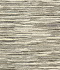 Lillian August Sisal Grasscloth Ivory & Jet Black Wallpaper