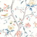 Lillian August Southport Floral Trail Eggshell/Melon/Carolina Blue Fabric