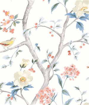 Lillian August Southport Floral Trail蛋壳/瓜/Carolina Blue Fabric