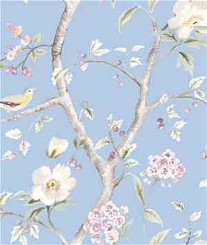 Lillian August Southport Floral Trail Sky Blue＆Arrowroot面料