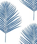 Lillian August Peel & Stick Maui Palm Coastal Blue Wallpaper