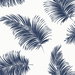 Lillian August Peel & Stick Tossed Palm White & Navy Wallpaper