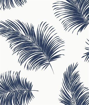 Lillian August Peel & Stick Tossed Palm White & Navy Wallpaper