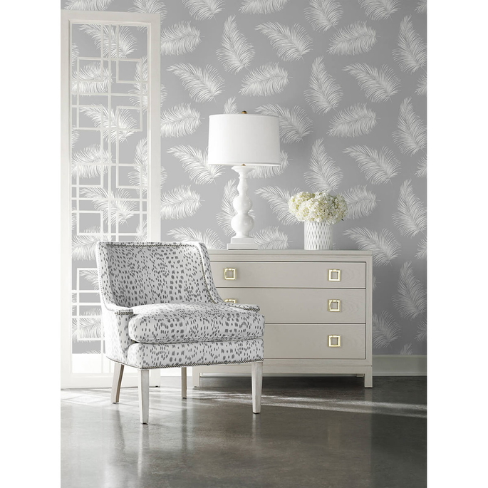 Lillian August Peel &amp; Stick Tossed Palm Harbor Mist Wallpaper image 2 of 4
