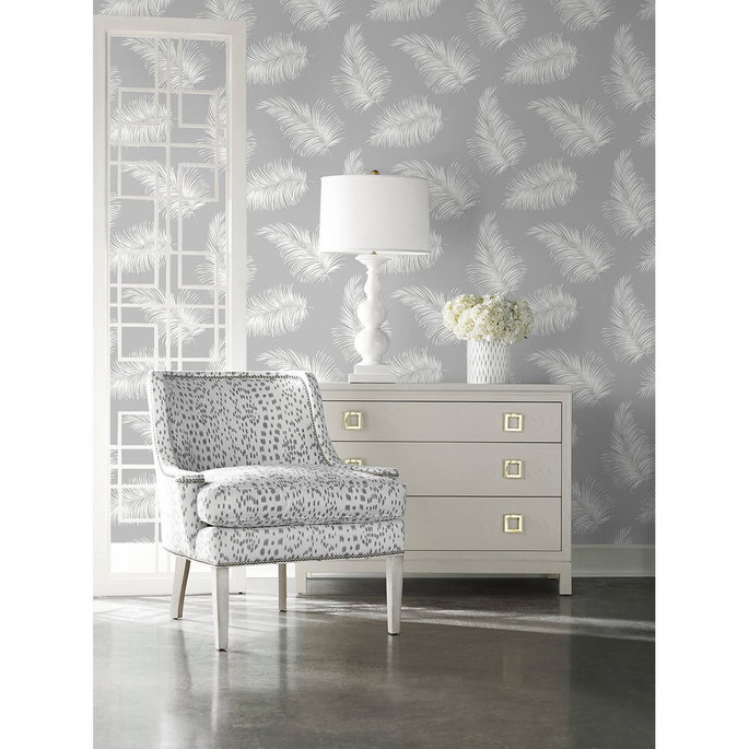 Lillian August Peel &amp; Stick Tossed Palm Harbor Mist Wallpaper image 2 of 4