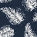 Lillian August Peel & Stick Tossed Palm Navy Blue Wallpaper
