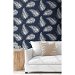 Lillian August Peel &amp; Stick Tossed Palm Navy Blue Wallpaper thumbnail image 2 of 4