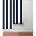 Lillian August Peel &amp; Stick Designer Stripe Midnight Blue &amp; White Wallpaper thumbnail image 4 of 4
