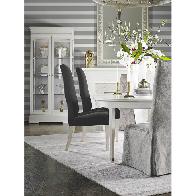 Lillian August Peel &amp; Stick Designer Stripe Argos Grey Wallpaper image 2 of 4