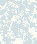 Lillian August Peel & Stick Mono Toile Hampton Blue Wallpaper