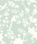 Lillian August Peel & Stick Mono Toile Seaglass Wallpaper