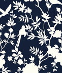 Lillian August Peel & Stick Mono Toile Midnight Blue Wallpaper