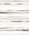 Lillian August Peel & Stick Horizon Stripe Pink Sunset Wallpaper