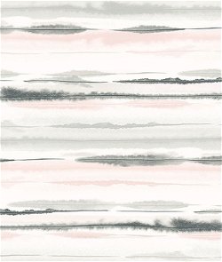 Lillian August Peel & Stick Horizon Stripe Pink Sunset Wallpaper