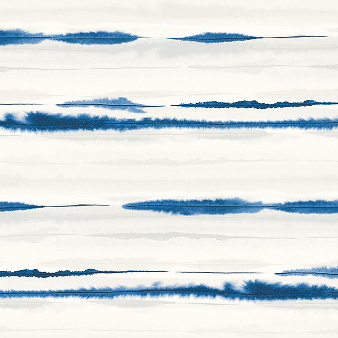 Lillian August Peel &amp; Stick Horizon Stripe Blue Oasis Wallpaper image 1 of 3