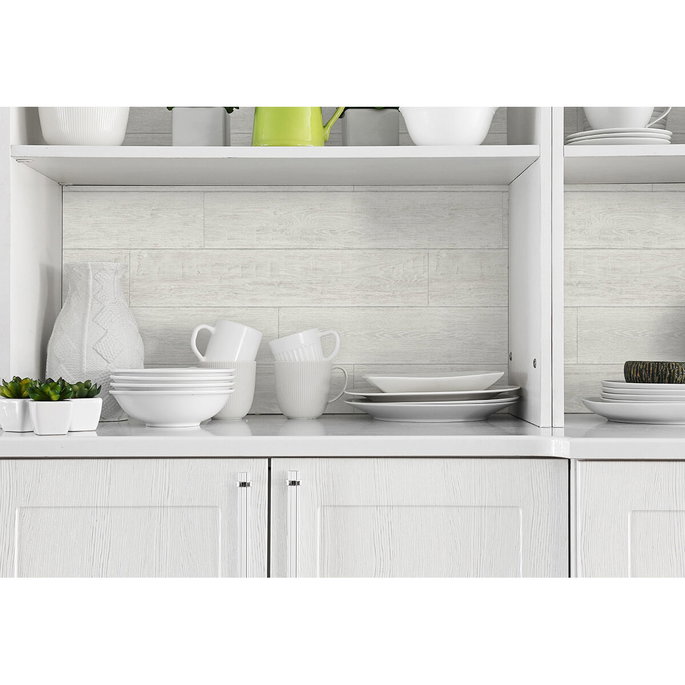 Lillian August Peel &amp; Stick Rustic Shiplap Porcelain Wallpaper image 3 of 4