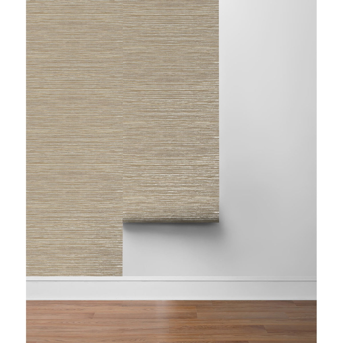 Lillian August Peel &amp; Stick Luxe Sisal Pashmina &amp; Metallic Silver Wallpaper image 4 of 4