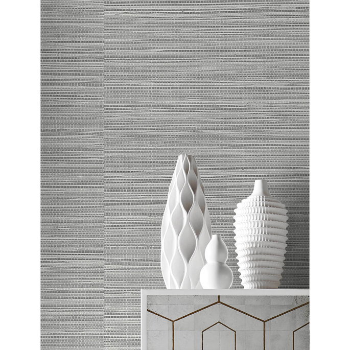 Lillian August Peel &amp; Stick Luxe Sisal Harbor Mist Wallpaper image 3 of 4
