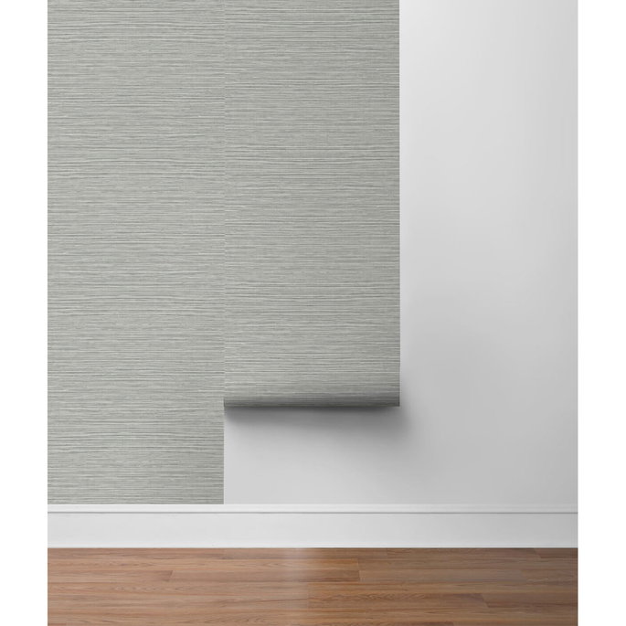 Lillian August Peel &amp; Stick Luxe Sisal Harbor Mist Wallpaper image 4 of 4