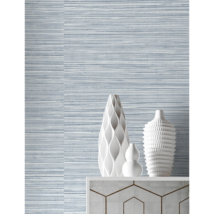 Lillian August Peel &amp; Stick Luxe Sisal Sea Breeze Wallpaper image 3 of 4