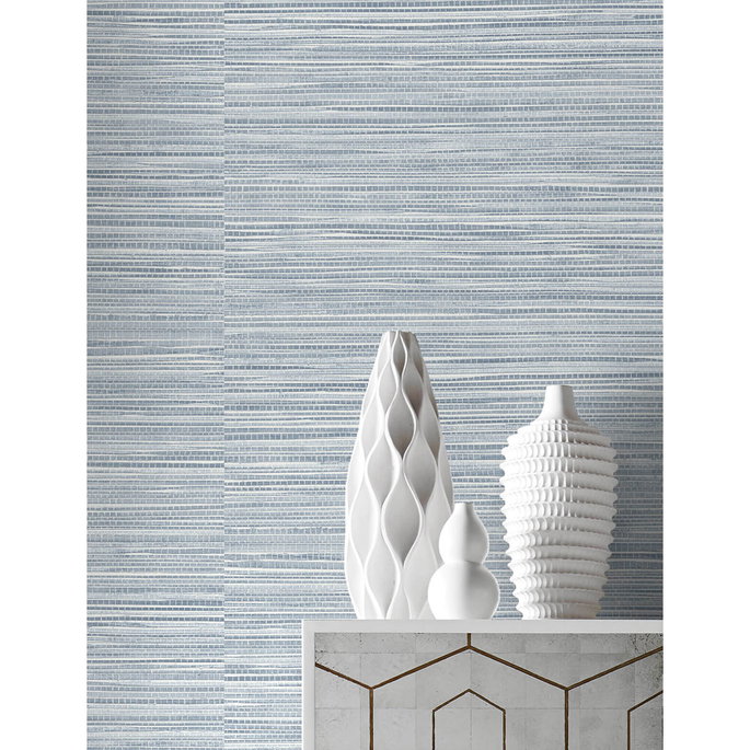 Lillian August Peel &amp; Stick Luxe Sisal Sea Breeze Wallpaper image 3 of 4
