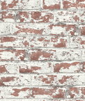Lillian August Peel & Stick Soho Brick Terra Cotta Wallpaper