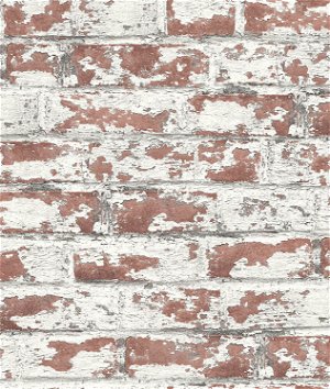 Lillian August Peel & Stick Soho Brick Terra Cotta Wallpaper