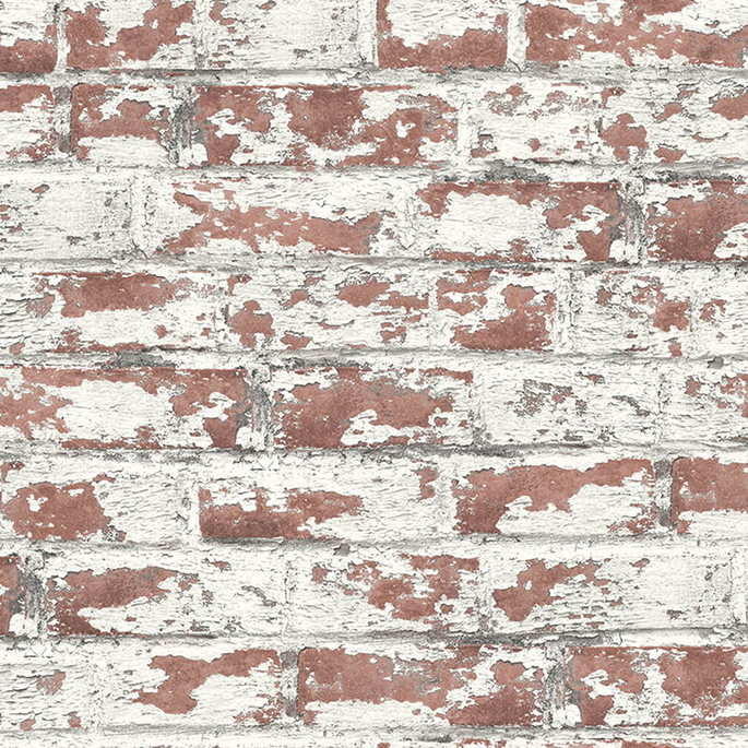 Lillian August Peel &amp; Stick Soho Brick Terra Cotta Wallpaper image 1 of 5