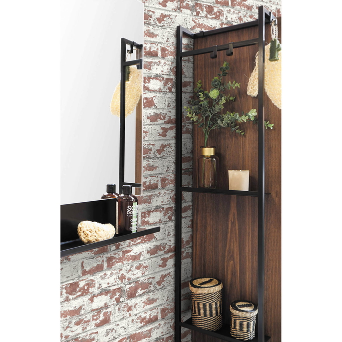 Lillian August Peel &amp; Stick Soho Brick Terra Cotta Wallpaper image 3 of 5