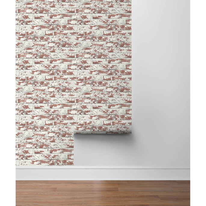 Lillian August Peel &amp; Stick Soho Brick Terra Cotta Wallpaper image 5 of 5