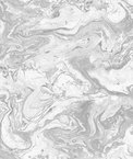 Lillian August Peel & Stick Faux Marble Calcutta & Metallic Silver Wallpaper